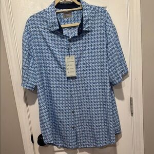 Jachs Blue Casual Button Down Shirt